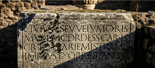 una antica iscrizione romana su pietra