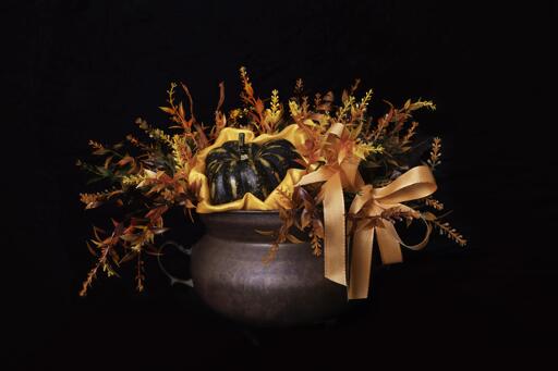 Centrotavola di Halloween 2025 realizzato a mano da Emilia Tulipani