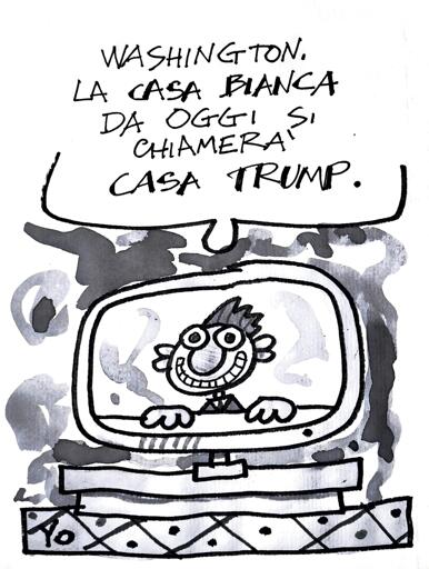 TG - 'Washington. La Casa Bianca da oggi si chiamerà Casa Trump'

TG - 'Washington. The White House will now be called the Trump House.'
