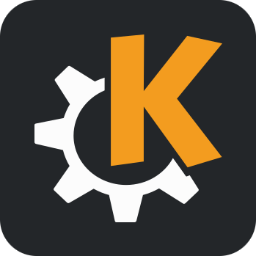 il logo di KDE Linux rappresentato dalla lettera K sovrapposta ad una ruota dentata