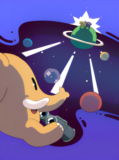 Immagine di un disegno animato di un personaggio che sembra un cane con un binocolo e una palla galleggiante nello spazio. 
Il personaggio è di colore marrone e sembra puntare un binocolo verso una palla verde brillante circondata da un anello e circondata da raggi di luce bianchi. Lo sfondo è blu scuro e contiene diversi pianeti rossi e blu. Il personaggio sembra essere posizionato in uno spazio vorticoso con forme nere curve che circondano il corpo. Non c'è testo nell'immagine.

Alt-text: Un personaggio di cane marrone con un binocolo guarda una palla verde circondata da un anello e raggi di luce in uno spazio blu scuro con pianeti rossi e blu. Il personaggio si trova in un ambiente vorticoso con forme nere curve. L'immagine è un cartone animato. Non c'è testo visibile nell'immagine.
