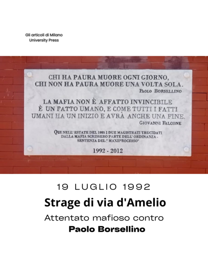 19 luglio 1992 strage di via d'Amelio
