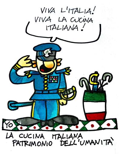 La cucina italiana patrimonio dell'umanità. Ufficiale pluridecorato saluta - 'Viva l'Italia! Viva la cucina italiana!'