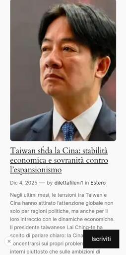 In foto Il presidente taiwanese Lai Ching‑te